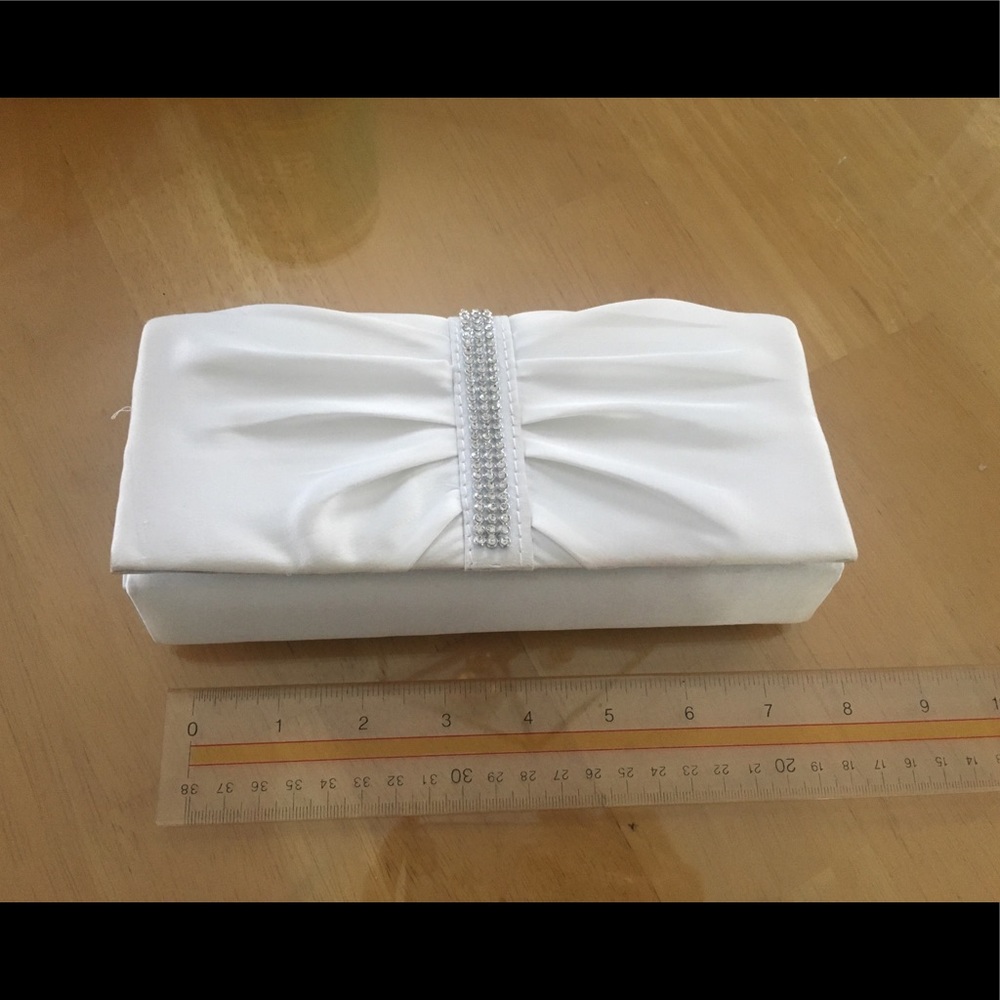 White silky clutch